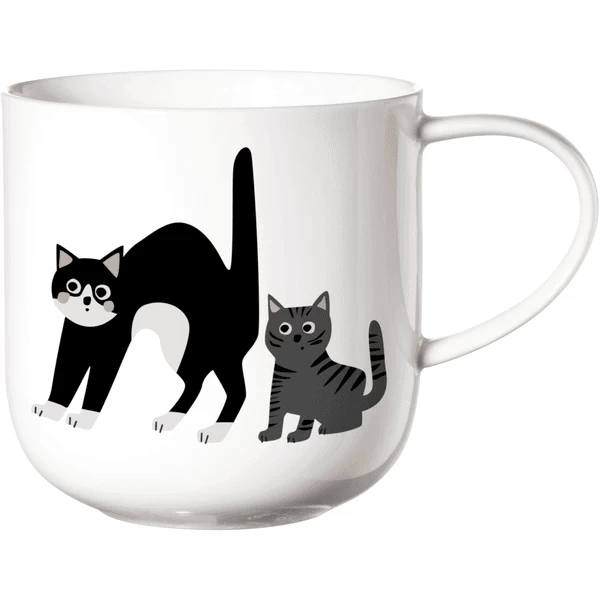 ASA Selection Henkelbecher Surprised Cats Weiß Glänzend 1 ASA Selection Henkelbecher Surprised Cats Weiß Glänzend