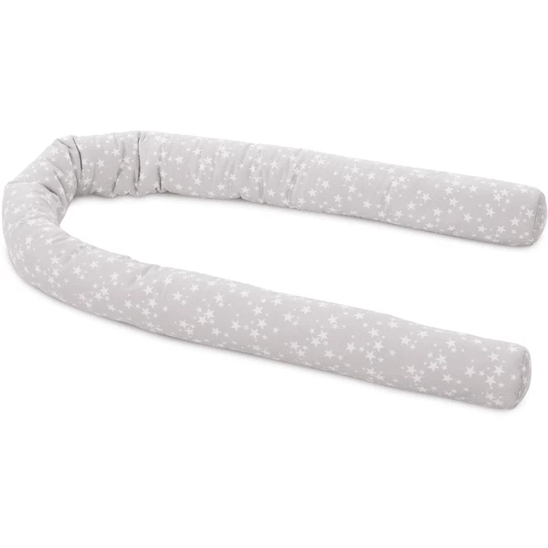 Babybay Nestchenschlange Piqué Perlgrau Sterne Weiß 1 Babybay Nestchenschlange Piqué Perlgrau Sterne Weiß