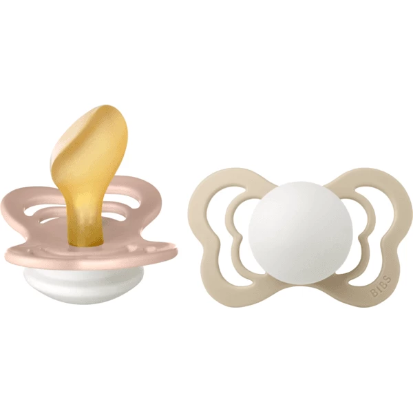 BIBS® Schnuller Couture Blush Und Vanilla Glow Latex 6-36 Monate, 2 Stk. 1 BIBS® Schnuller Couture Blush Und Vanilla Glow Latex 6-36 Monate, 2 Stk.
