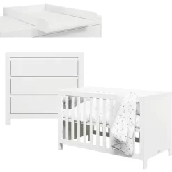 Bopita Babyzimmer Thijn 2-teilig 60 X 120 Cm Weiß Mit Wickelaufsatz