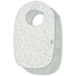 Cam Cam Copenhagen Cam Cam® COPENHAGEN Poly-Lätzchen Mit Tasche 2er Pack Green Leaves Hellgrün