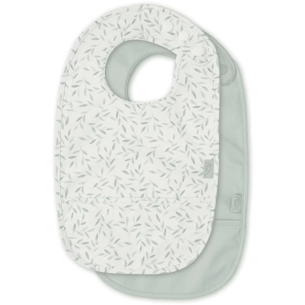 Cam Cam Copenhagen Cam Cam® COPENHAGEN Poly-Lätzchen Mit Tasche 2er Pack Green Leaves Hellgrün 1 Cam Cam Copenhagen Cam Cam® COPENHAGEN Poly-Lätzchen Mit Tasche 2er Pack Green Leaves Hellgrün