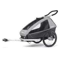 CROOZER Kinderfahrradanhänger Kid Keeke 1 Stone Grey