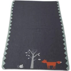 DAVID FUSSENEGGER Kinderdecke Fuchs Grau 100 X 140 Cm
