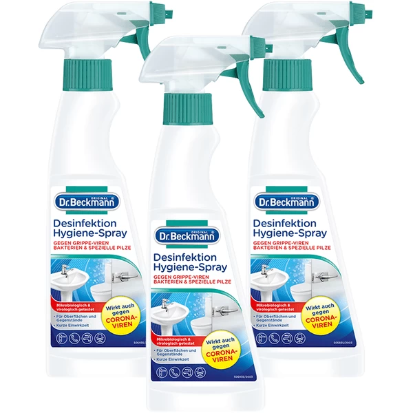 Dr. Beckmann® Desinfektion Hygiene-Spray, 3x 250 Ml 1 Dr. Beckmann® Desinfektion Hygiene-Spray, 3x 250 Ml