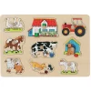 Goki Steckpuzzle Bauernhof I, 9 Teile