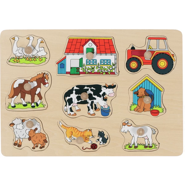 Goki Steckpuzzle Bauernhof I, 9 Teile 1 Goki Steckpuzzle Bauernhof I, 9 Teile