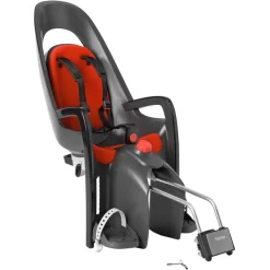 Hamax Fahrradsitz Caress Mit Abschließbarer Halterung Grau/Rot