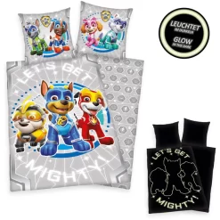 HERDING Bettwäsche PAW Patrol "Mighty Pups" 135 X 200 Cm