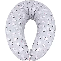 HOBEA-Germany Stillkissen Pinguin Grau Weiß