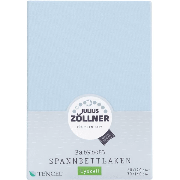 JULIUS ZÖLLNER Spannbetttuch Tencel Für Das Kinderbett Hellblau 1 JULIUS ZÖLLNER Spannbetttuch Tencel Für Das Kinderbett Hellblau
