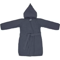 LÄSSIG Bademantel Musselin Navy
