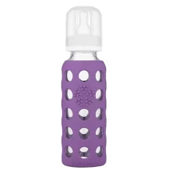 Lifefactory Babyflasche Aus Glas In Grape 250 Ml