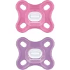 MAM Schnuller Comfort Silikon, 0+ Monate, 2 Stk, Pink + Lila