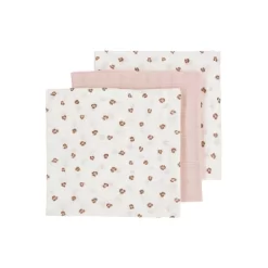 Meyco Musselin Mullwindeln 3er Pack Mini Panther Soft Pink