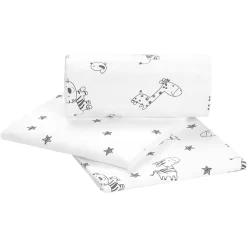 Odenwälder Moltontücher Animal Farm 3er-Pack Anthrazitl 80 X 80 Cm