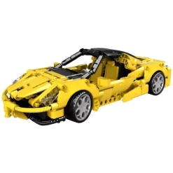 Open Bricks Sports Car Yellow
