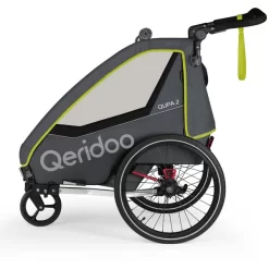 Qeridoo® Kinderfahrradanhänger QUPA 2 Lime