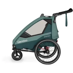 Qeridoo® Kinderfahrradanhänger Sportrex 2 Limited Edition Mineral Blue 2023 Kollektion