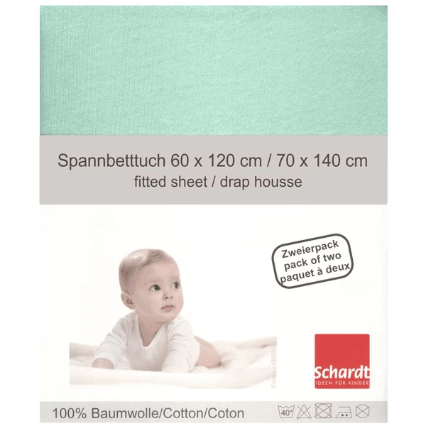 Schardt Jersey Spannbetttuch Doppelpack Mint 70 X 140 Cm 1 Schardt Jersey Spannbetttuch Doppelpack Mint 70 X 140 Cm