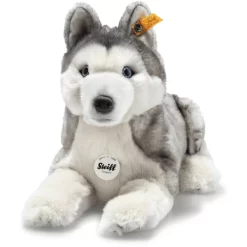 Steiff Husky Bernie Grau/weiss Liegend, 33 Cm