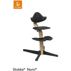STOKKE® Nomi® Hochstuhl Eiche Natur / Schwarz