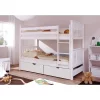 TiCAA Etagenbett Sammy Weiß Mit 2 Schubladen